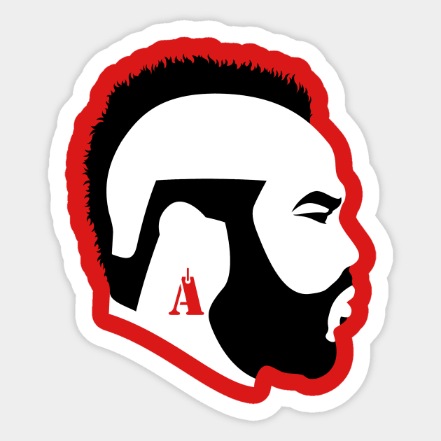 B. A. Baracus (Angry Red) Sticker by VectorVectoria